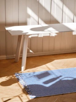 HAY Stripes And Stripes Rug, 60 X 200 Cm, Bluebell Ripple 10 HAY Stripes And Stripes Rug, 60 X 200 Cm, Bluebell Ripple -Finnishdesignshop Stripes and Stripes bluebell ripple CPH Deux 215 Bench pearl white