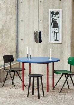 HAY Two-Colour Table, 105 Cm, Maroon Red - Blue -Finnishdesignshop Two Colour Booklet 22