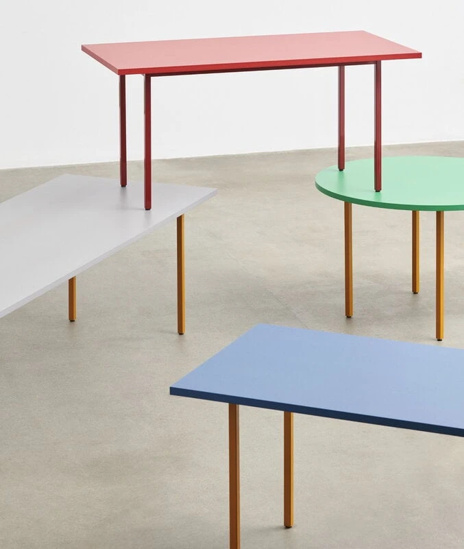 HAY Two-Colour Table 160 X 82 Cm, Maroon Red - Red 7 HAY Two-Colour Table 160 X 82 Cm, Maroon Red - Red - Image 5