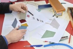 HAY Two-Colour Table, 120 Cm, Ochre - Blue -Finnishdesignshop Two Colour Booklet 6 24