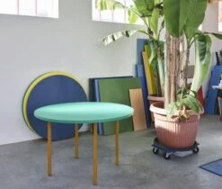 HAY Two-Colour Table, 105 Cm, Ochre - Green Mint -Finnishdesignshop Two Colour Booklet 9