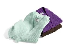 HAY Waffle Bathrobe, One Size, Vibrant Purple -Finnishdesignshop Waffle Bathrobe family 04 1
