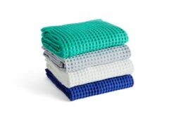 HAY Waffle Bath Towel, White -Finnishdesignshop Waffle Bath Towel family