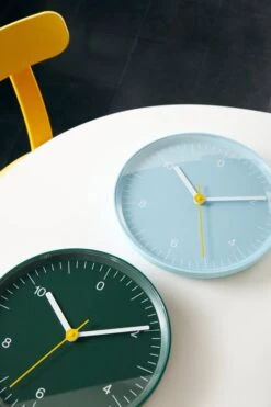 HAY Wall Clock, Blue -Finnishdesignshop Wall Clock dark green light blue Studio Visit