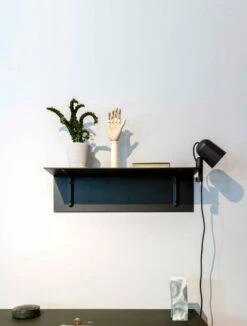 HAY Noc Clamp Clip Lamp, Dark Grey -Finnishdesignshop brackets incl. black Noc Clip dark grey Wooden Hand Flowerpot With Saucer grey