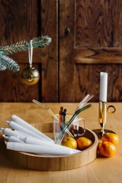 HAY Sip Swirl Straws, 6 Pcs, Glass -Finnishdesignshop suvi kesalainen Drinkki8