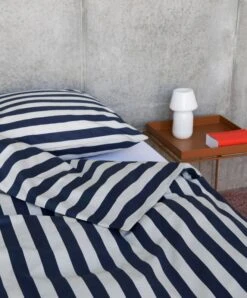 HAY Tray Table Medium Square, Toffee -Finnishdesignshop t Pillow Case midnight blue and light grey te Duvet Cover midnight blue and light grey Apollo Portable Lamp